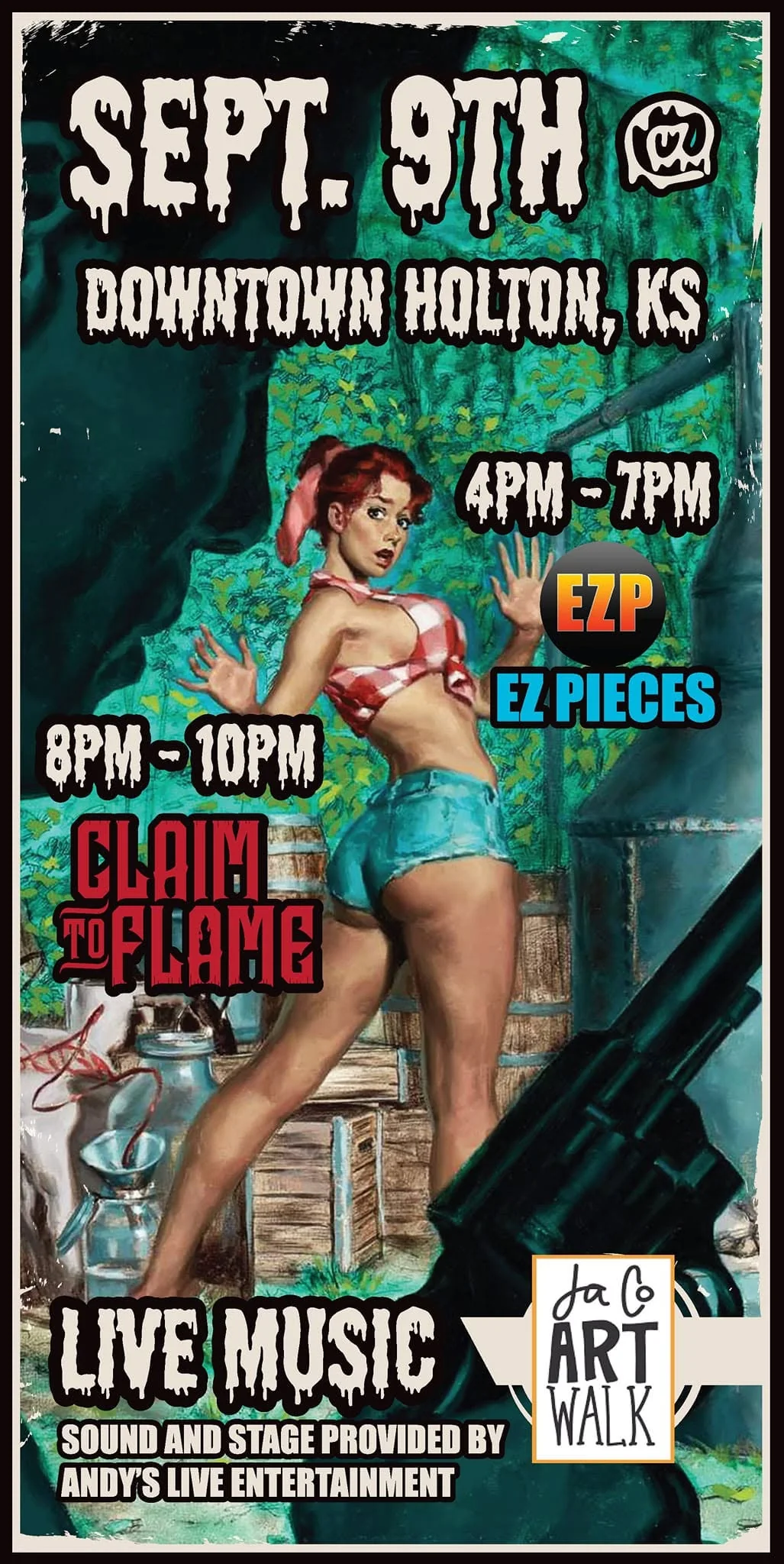 Claim To Flame show flyer