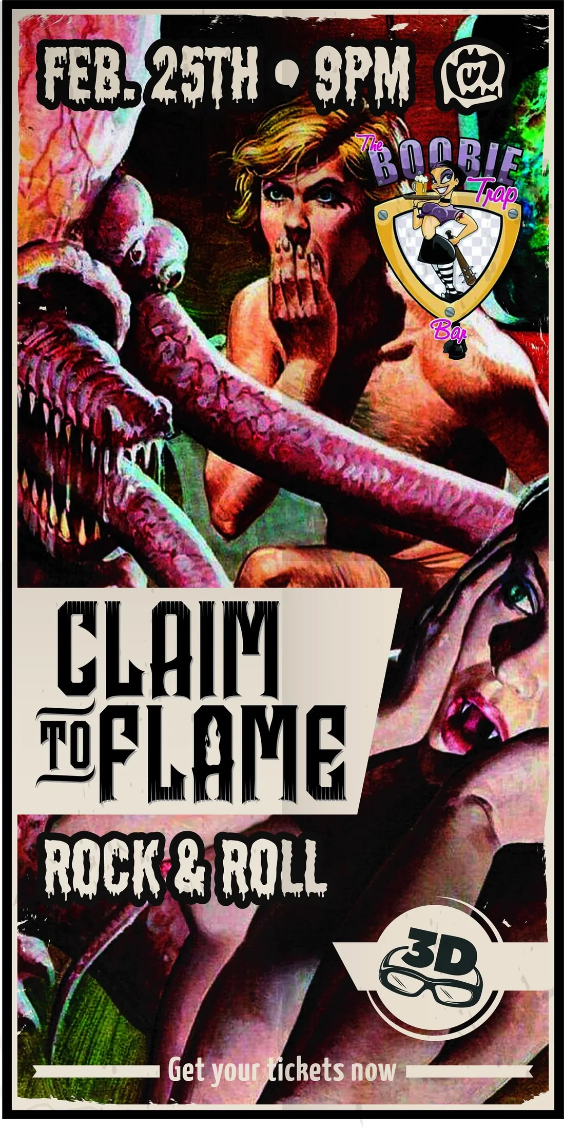 Claim To Flame show flyer