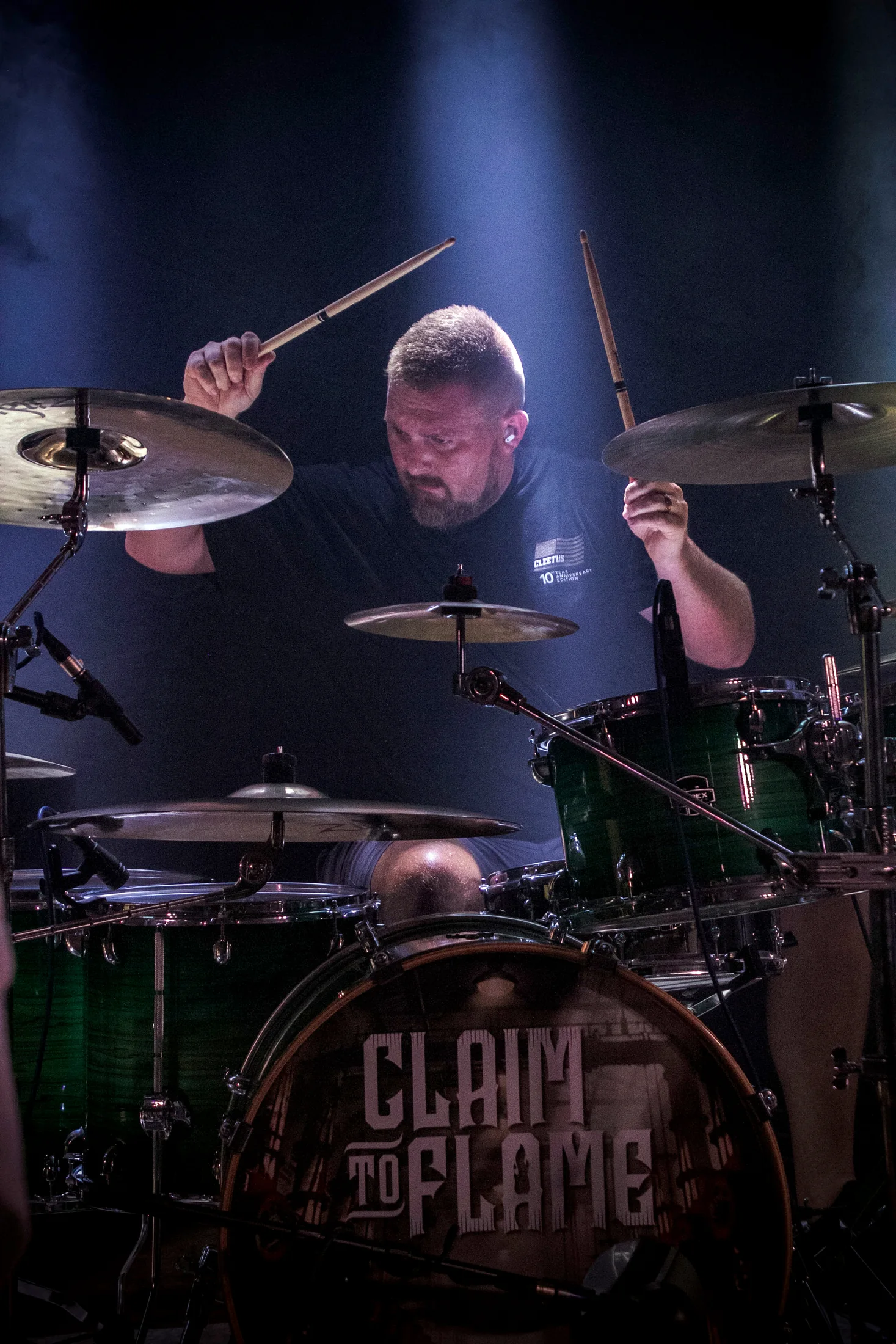 Claim To Flame drummer performing